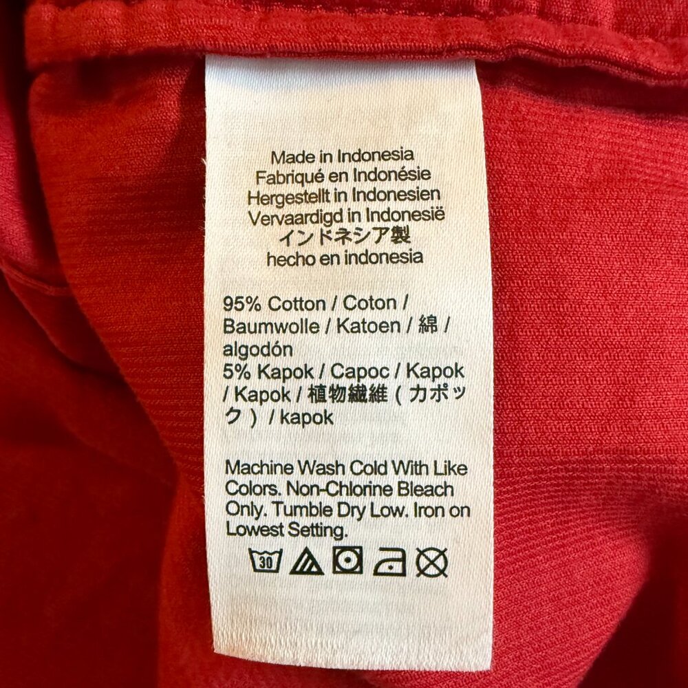 NWOT Madewell Easy Y-Neck Button-Up Shirt in Red Corduroy size XS - Picture 6 of 6